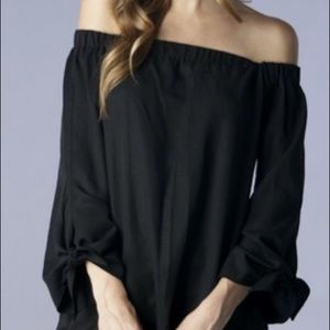 NWT Do+Be off-the-shoulder black top